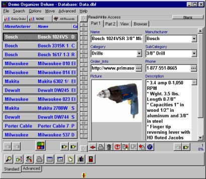desktop database, export and import