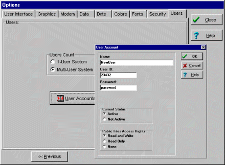 desktop database, multi-user